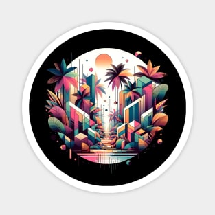 Urban Oasis - Geometric Jungle Magnet